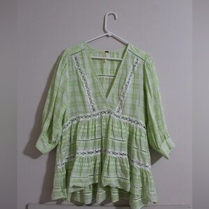 Free People Tunic Top with Lace Detail